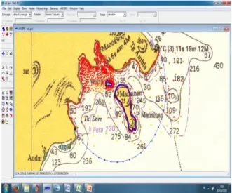 Gambar 3.5 Input data Batimetri peta laut 196 