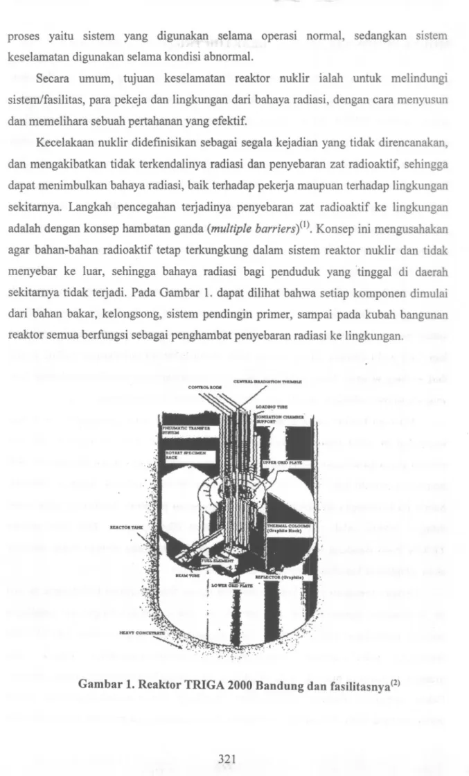 Gambar 1. Reaktor TRIGA 2000 Bandung dan fasilitasnya(2)