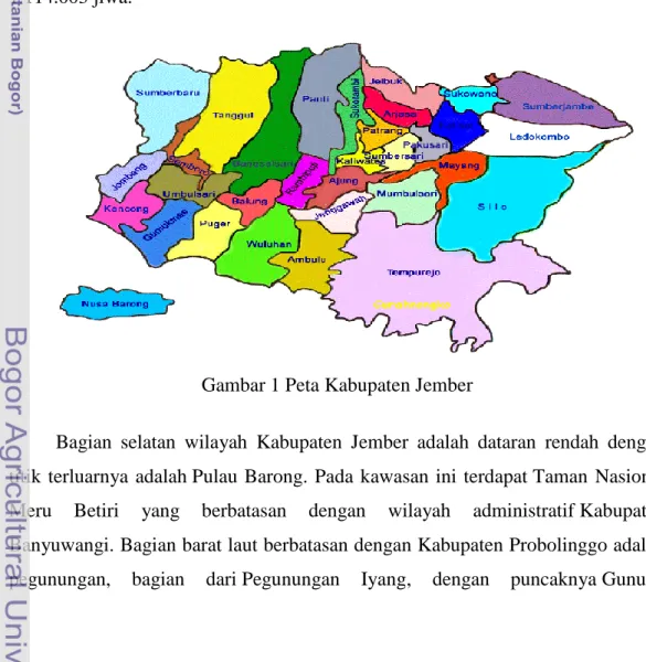 Gambar 1 Peta Kabupaten Jember 