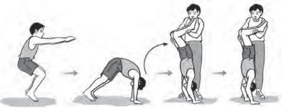 Gambar 4.2 Handstand lutut ditekuk