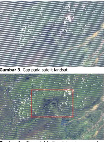 Gambar 3. Gap pada satelit landsat.