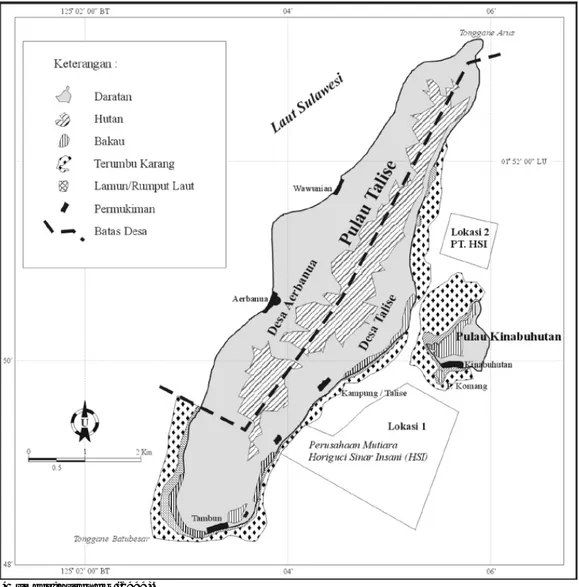 Gambar 3. Peta Sumberdaya Wilayah Pesisir Desa Talise.