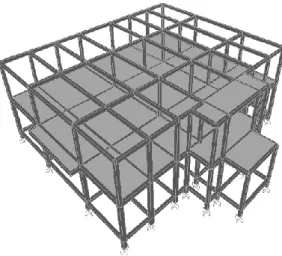 Gambar 6. Rangka struktur gedung Pusat Layanan Usaha  Terpadu Kabupaten Gianyar 