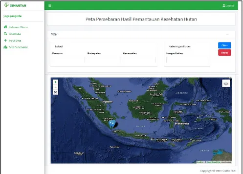 Gambar 2. Web GIS Simantan 