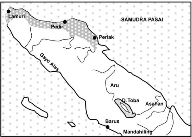 Gambar 2.1. Lokasi kerajaan Samudra Pasai.