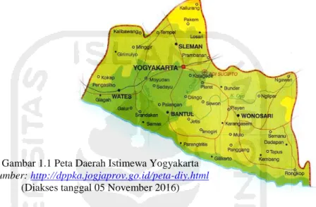 Gambar 1.2 Peta Kabupaten Bantul 