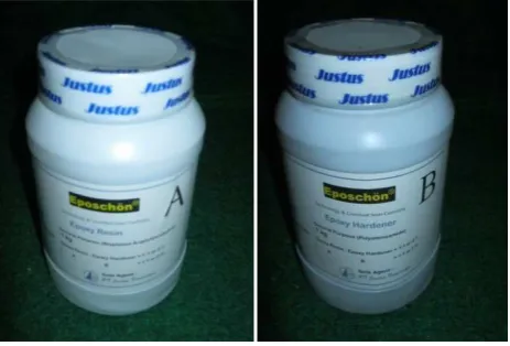 Gambar 8.  Resin epoxy dan hardener 