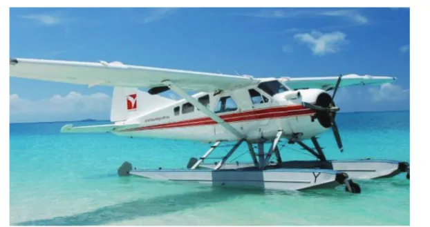 Gambar 2. Pesawat amfibi tipe floatplane/seaplane (sumber : couriermail.com.au) 