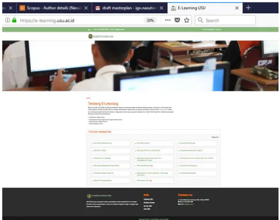 Gambar 2.1. Tampilan laman e-learning USU 