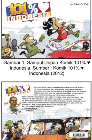 Gambar 2. Sampul Belakang Komik   101% ♥ Indonesia, Sumber : Komik 101% 