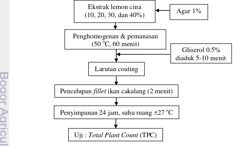Gambar 6 Diagram alir pembuatan edible coating berbahan ekstrak lemon cina 