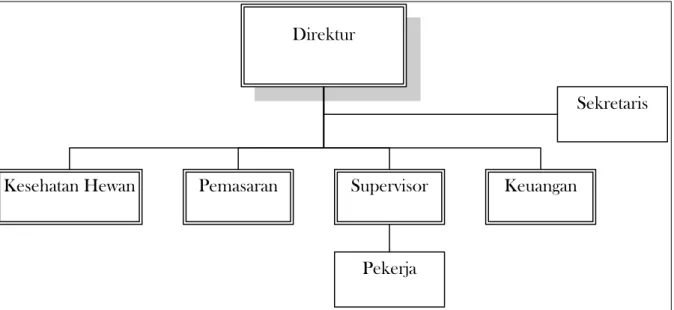 Gambar 2. Struktur Organisasi Peternakan Sapi Potong 