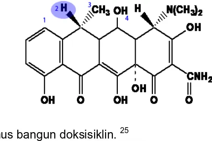 Gambar 2.3. Rumus bangun doksisiklin. 25 