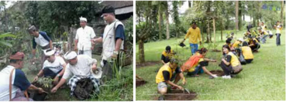 Foto 3.   Peran Kebun Raya Bali dalam konservasi tumbuhan bekerjasama dengan Kab. Taba- Taba-nan (kiri)