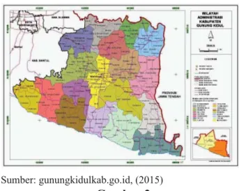 Gambar    2    di  bawah  ini  menunjukkan  letak  Desa  Sidoharjo  yang  berada  di  dalam  lingkup wilayah Kabupaten Gunngkidul.