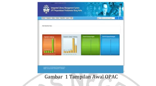 Gambar  1 Tampilan Awal OPAC 