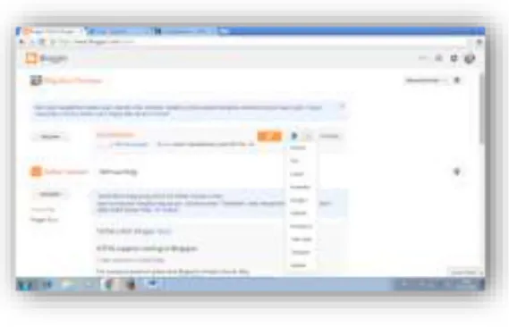 Gambar 2. Tampilan edit blogger 