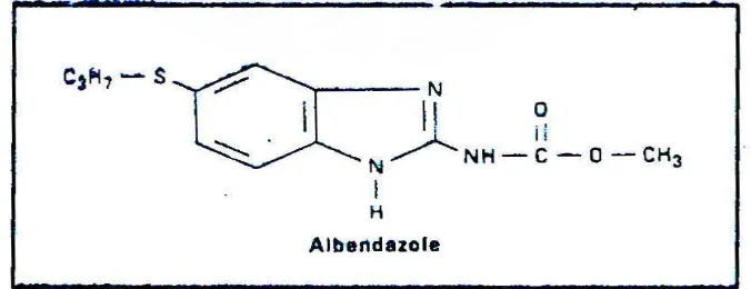 Gambar 5. Struktur kimia  Albendazole 