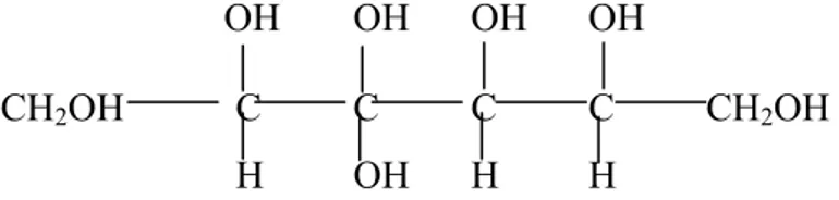 Gambar 2. Struktur sorbitol, C 6 H 14 O 6 