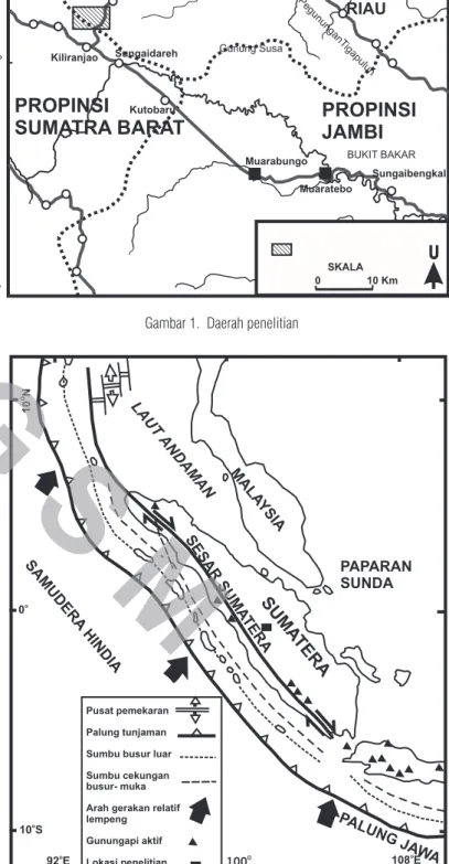 Gambar 2. Tataan tektonik Sumatera dan sekitarnya (Huchon &amp; Le Pichon, 1984)
