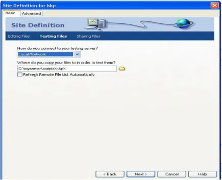 Gambar 3.13 Site Definition langkah keempat 