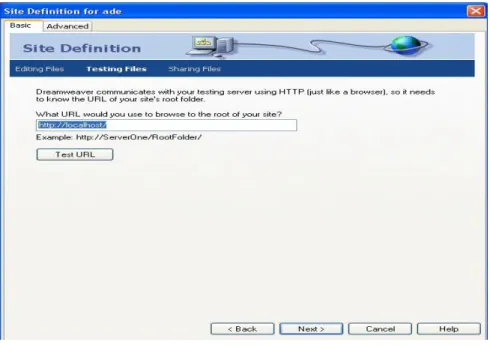 Gambar 3.15 Site Definition langkah keenam 