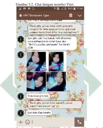 Gambar 3.2. Chat dengan member Vitri