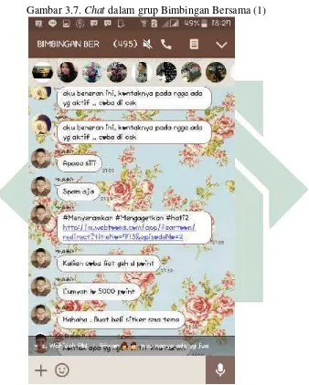 Gambar 3.7. Chat dalam grup Bimbingan Bersama (1)