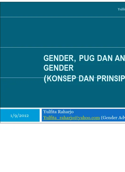 Gender Pug Dan Analisis Gender Konsep Dan Prinsip 6223