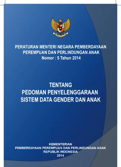 MENTERI NEGARA PEMBERDAYAAN PEREMPUAN DAN PERLINDUNGAN ANAK REPUBLIK ...