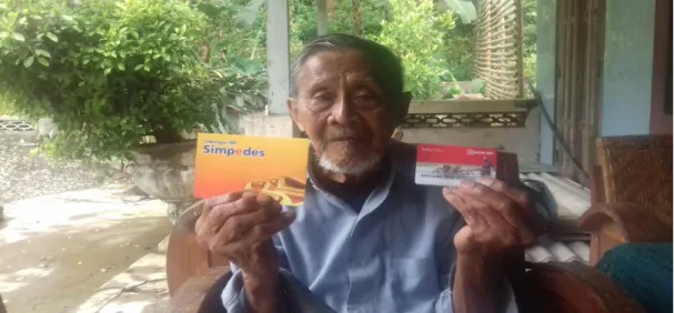 Gambar 3.11. Petani yang berusia 86 tahun yang sudah mendapat kartu tani 
