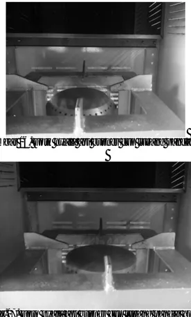 Gambar 16. Foto nyala api burner cup lubang pancar 45 o