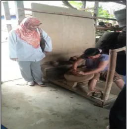 Gambar 1. Alat Putar Miring  Pembuat Gerabah Khas Dusun 