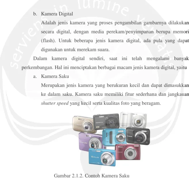Gambar 2.1.2. Contoh Kamera Saku 