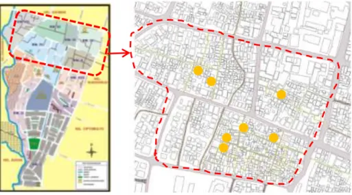 Gambar 2: Peta area Kampung Arab Malang  Sumber: sketsa penulis 