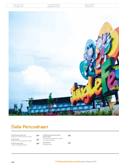 Data Perusahaan. 318 PT Bakrieland Development Tbk Laporan Tahunan ...