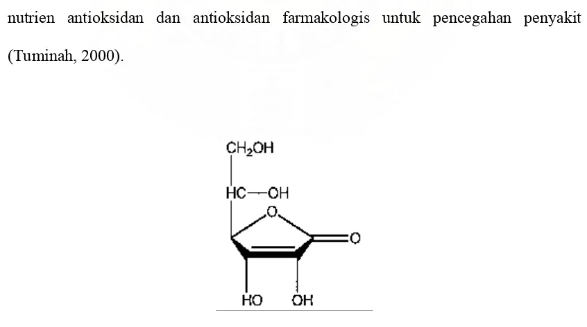Gambar 5.  Rumus bangun asam askorbat 
