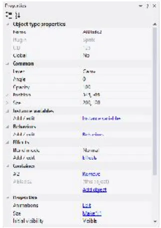 Gambar 11.  Project Properties Gambar 12. Layout Import Background dan UI Element 