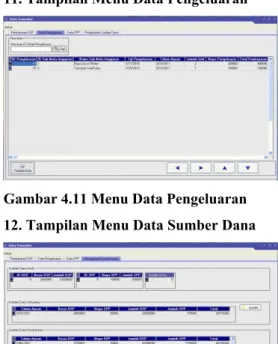 Gambar 4.9 Menu Data Transaksi DSP 10. Tampilan Menu Data Transaksi SPP