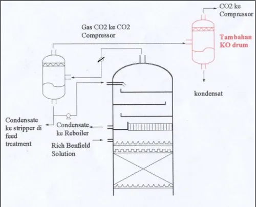 Gambar 5. Stripper CO2 removal di Pusri-3. 