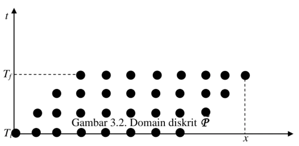 Gambar 3.2. Domain diskrit  P ~