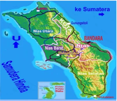 Gambar 2.3. Peta Pulau Nias 