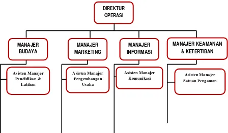 Gambar 1.3 Bagan Struktur Organisasi Direktur Operasi TMII        