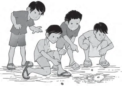 Gambar 1.1 Anak bermain kelereng