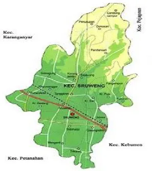 Gambar 2. Peta wilayah Kecamatan Sruweng