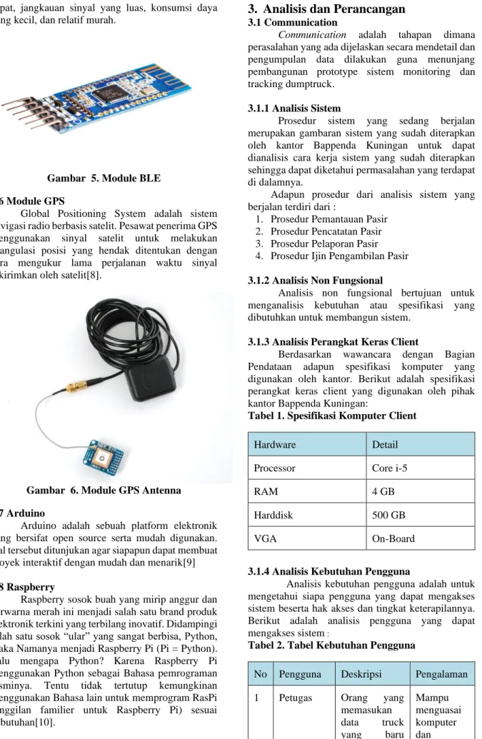 Gambar  5. Module BLE 2.6 Module GPS 