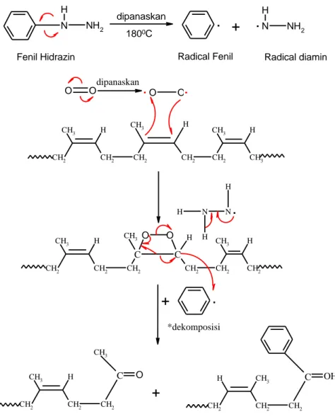Gambar 5. Mekanisme Reaksi Pemutusan Rantai  6 Reaksi pemutusan rantai (chain scission) 