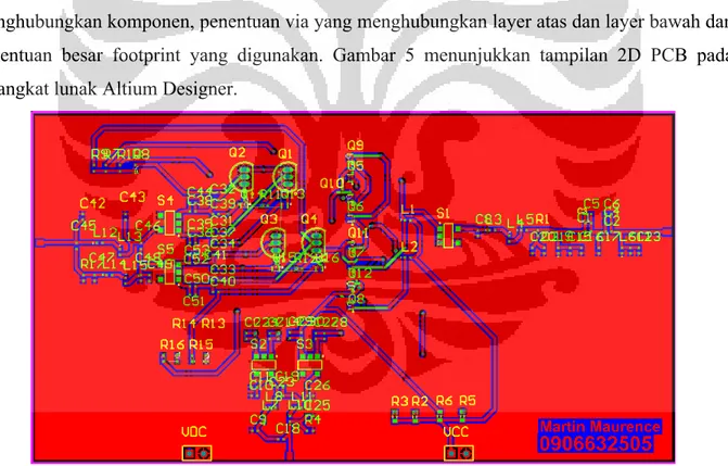 Gambar 5. Tampilan 2D PCB yang dirancang 