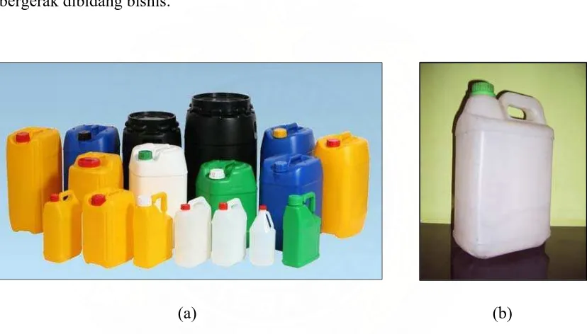 Gambar 2.6. Jerigen Plastik (a). JPI. (b). JPI Kemasan Minyak Goreng Ukuran 5 Liter (http://tunasmakmurlancar.indonetwork.or.id)  