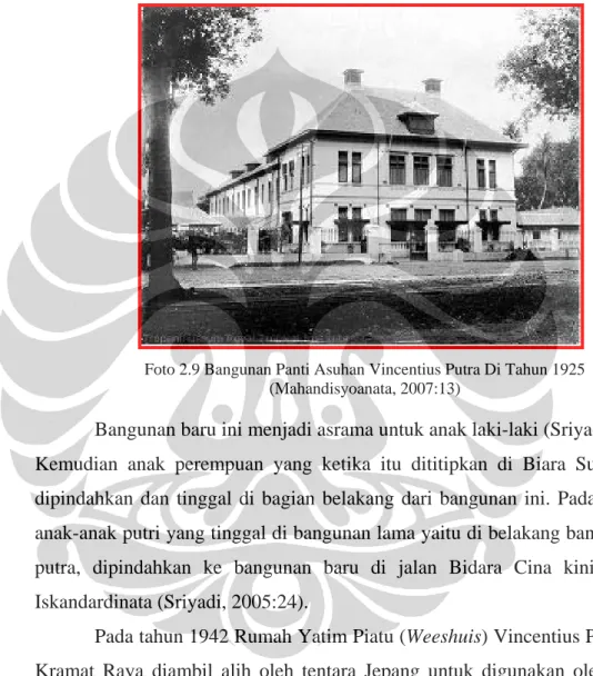 Foto 2.9 Bangunan Panti Asuhan Vincentius Putra Di Tahun 1925  (Mahandisyoanata, 2007:13)